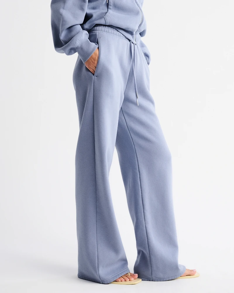 High Rise Sunday Wide Leg Sweatpant