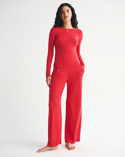 Lounge Brushed Wide Leg Sweatpant