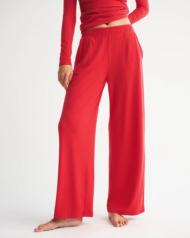 Lounge Brushed Wide Leg Sweatpant