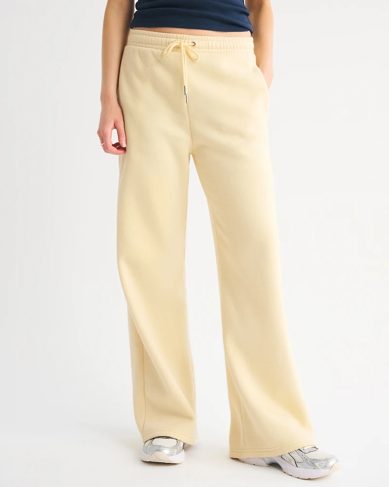High Rise Sunday Wide Leg Sweatpant