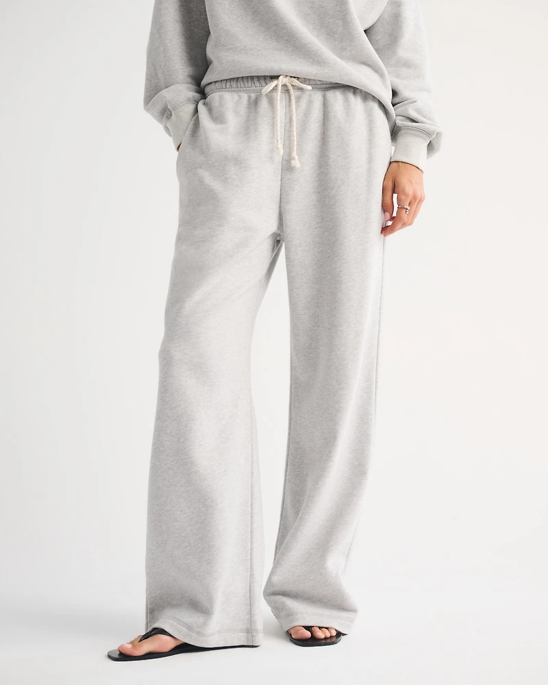 High Rise Sunday Terry Wide Leg Sweatpant