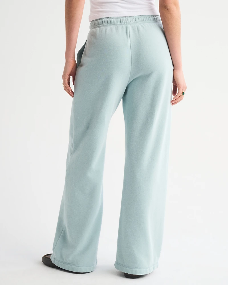 High Rise Sunday Terry Wide Leg Sweatpant