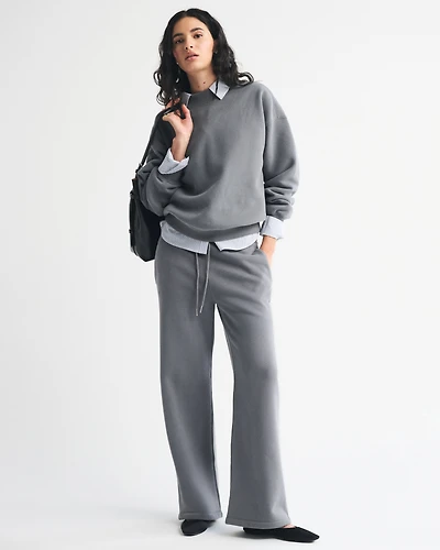 High Rise Wide Leg Sunday Sweatpant