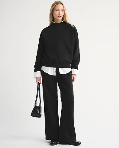 High Rise Wide Leg Sunday Sweatpant