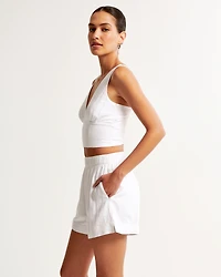 Linen-Blend Pull-On Short