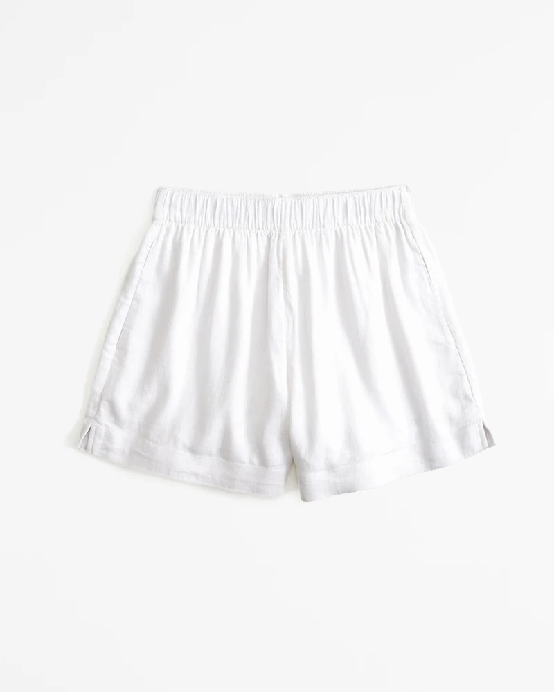 Linen-Blend Pull-On Short