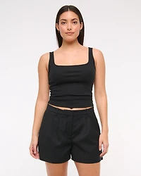 Curve Love A&F Sloane Low Rise Tailored Short