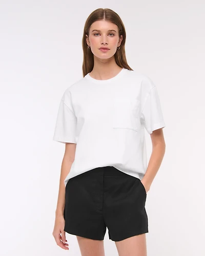 A&F Sloane Tailored Linen-Blend Short