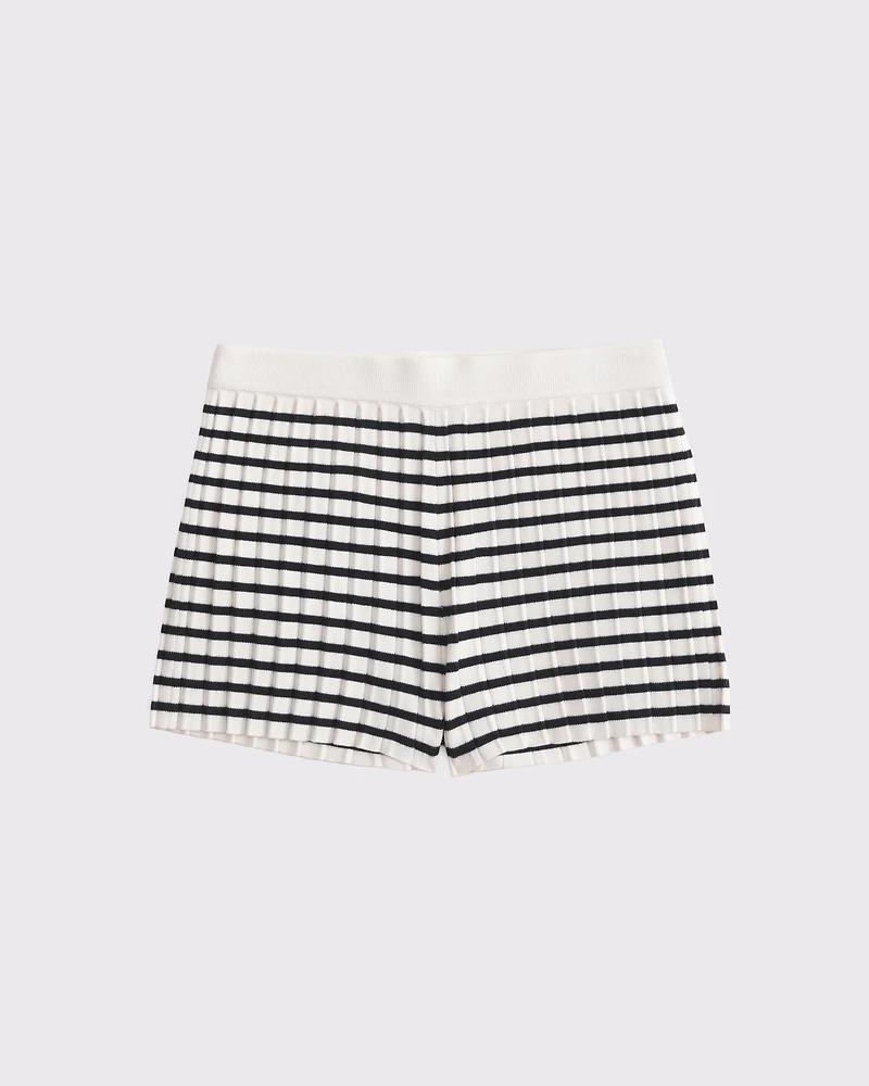 Pleated Sweater Short