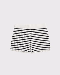 Pleated Sweater Short