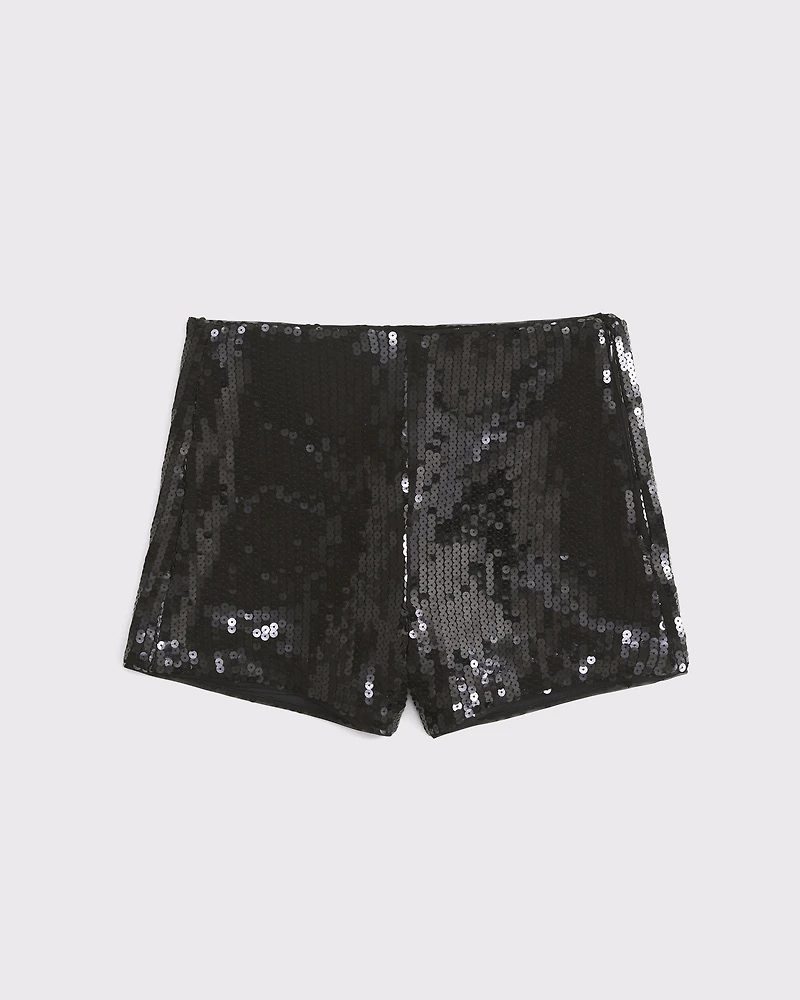 Stretch Vegan Glossy Leather Micro Short