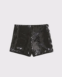 Stretch Vegan Glossy Leather Micro Short