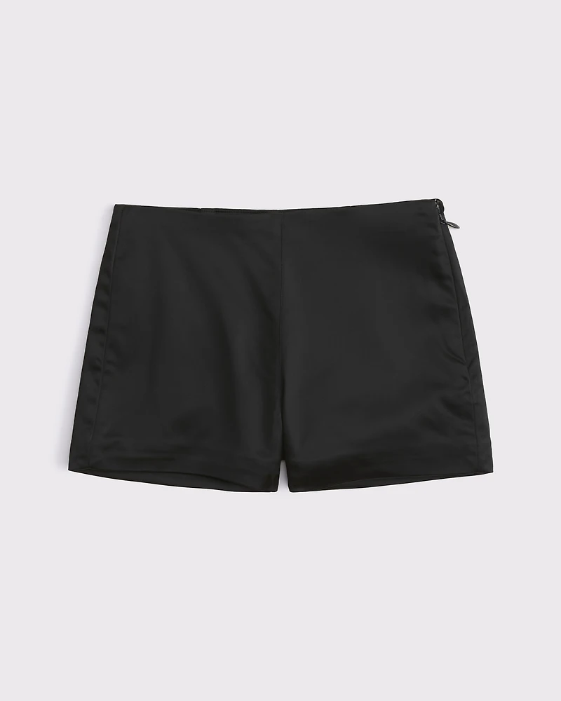Stretch Vegan Leather Micro Short
