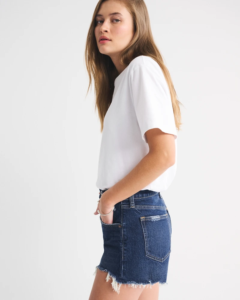 High Rise 90s Cutoff Short