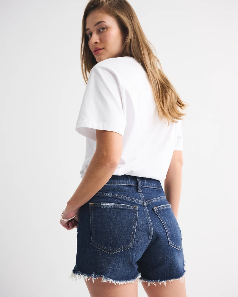 High Rise 90s Cutoff Short