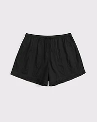 Cotton Lace-Trim Pull-On Short