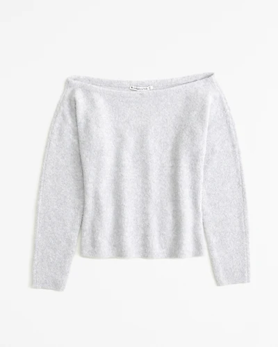 Boucle Off-The-Shoulder Sweater
