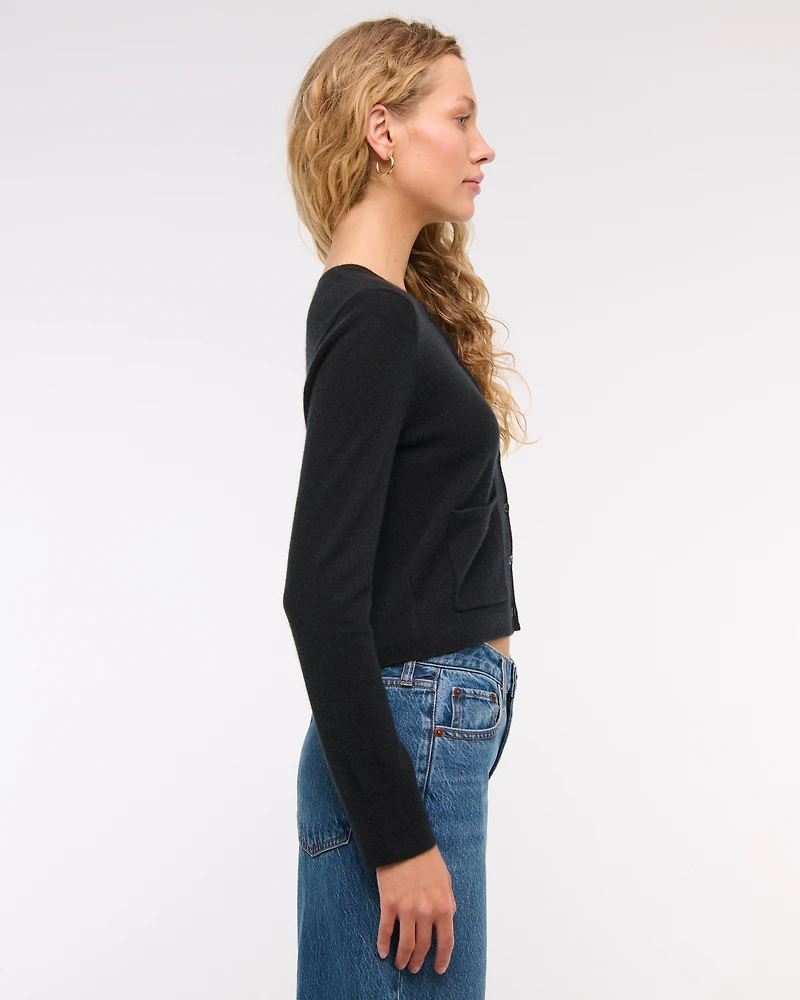 Cashmere Crew Cardigan
