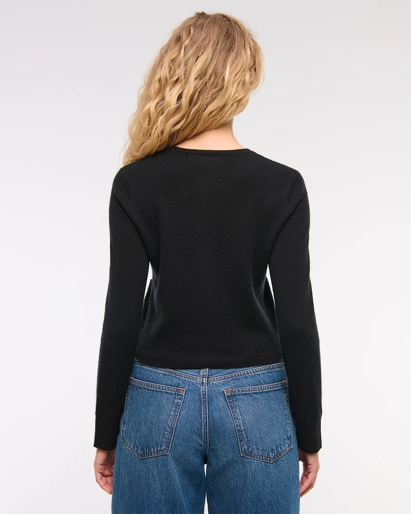 Cashmere Crew Cardigan