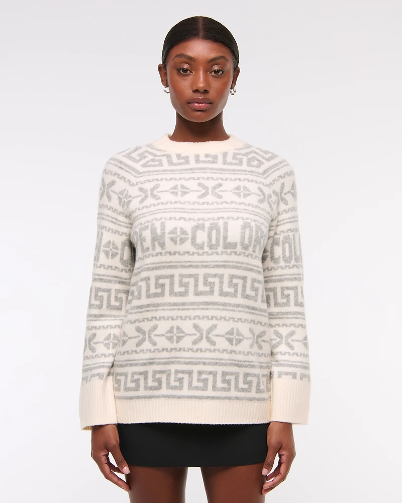 Relaxed Lounge Fairisle Crew Sweater