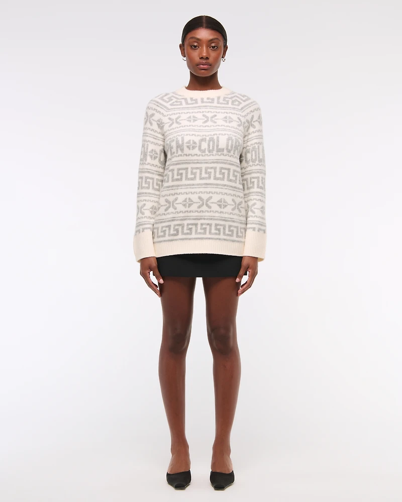 Relaxed Lounge Fairisle Crew Sweater