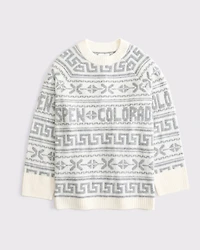 Relaxed Lounge Fairisle Crew Sweater