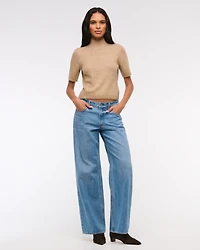 Lurex Mockneck Sweater Tee