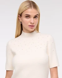 Lurex Mockneck Sweater Tee