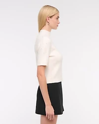 Lurex Mockneck Sweater Tee