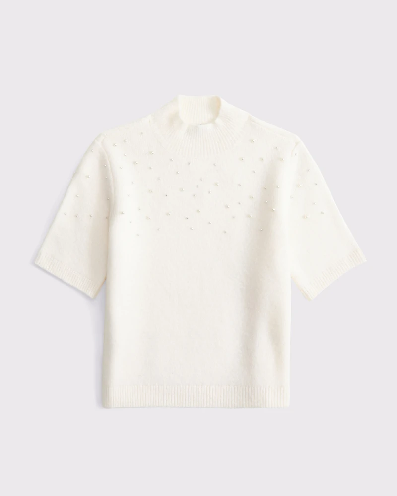 Lurex Mockneck Sweater Tee