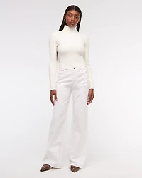 LuxeLoft Slim Ribbed Turtleneck Top