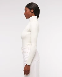 LuxeLoft Slim Ribbed Turtleneck Top