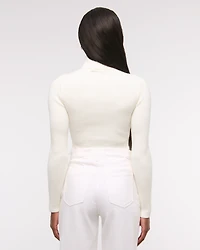 LuxeLoft Slim Ribbed Turtleneck Top