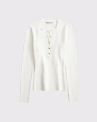 Slim Henley Sweater Top