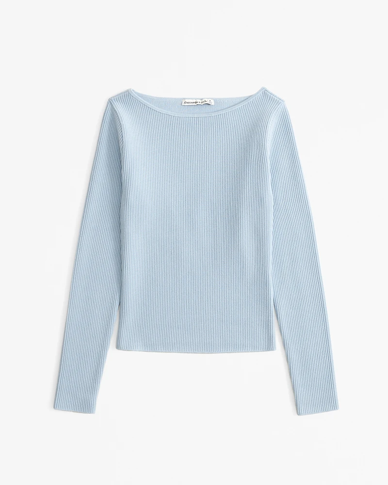 Long-Sleeve Ottoman Slash Top