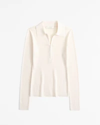 Merino Wool Half-Zip Polo
