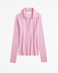 Merino Wool Half-Zip Polo