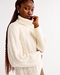 Cable Knit Turtleneck Sweater