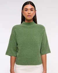 Boucle Mockneck Sweater Tee