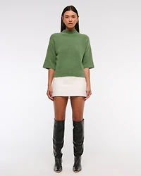 Boucle Mockneck Sweater Tee