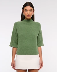 Boucle Mockneck Sweater Tee