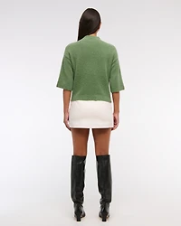 Boucle Mockneck Sweater Tee