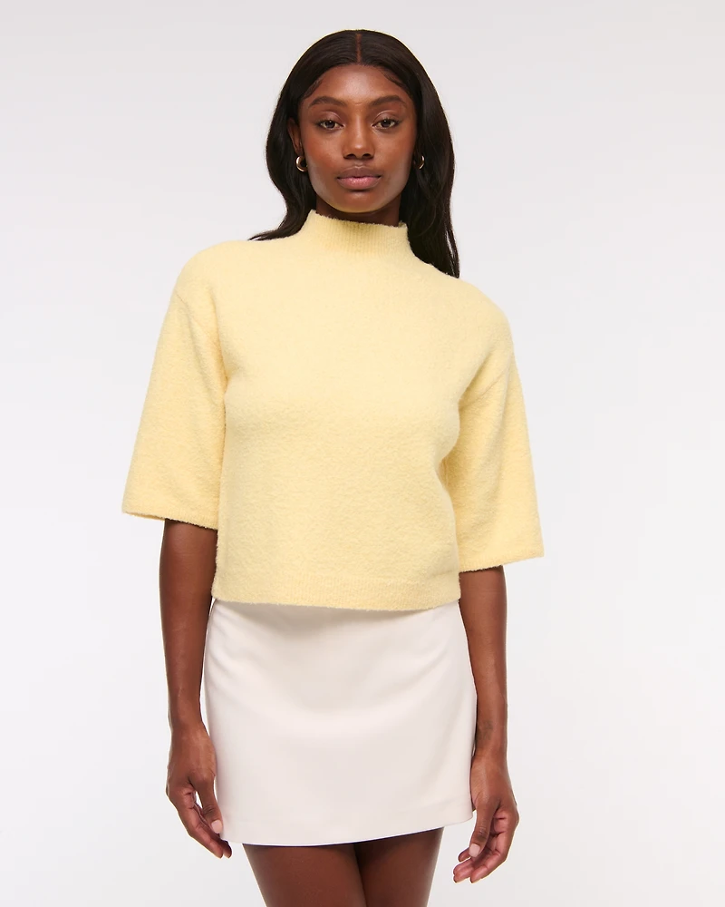 Boucle Mockneck Sweater Tee