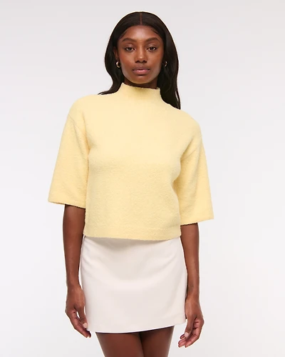 Boucle Mockneck Sweater Tee