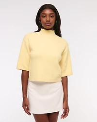 Boucle Mockneck Sweater Tee