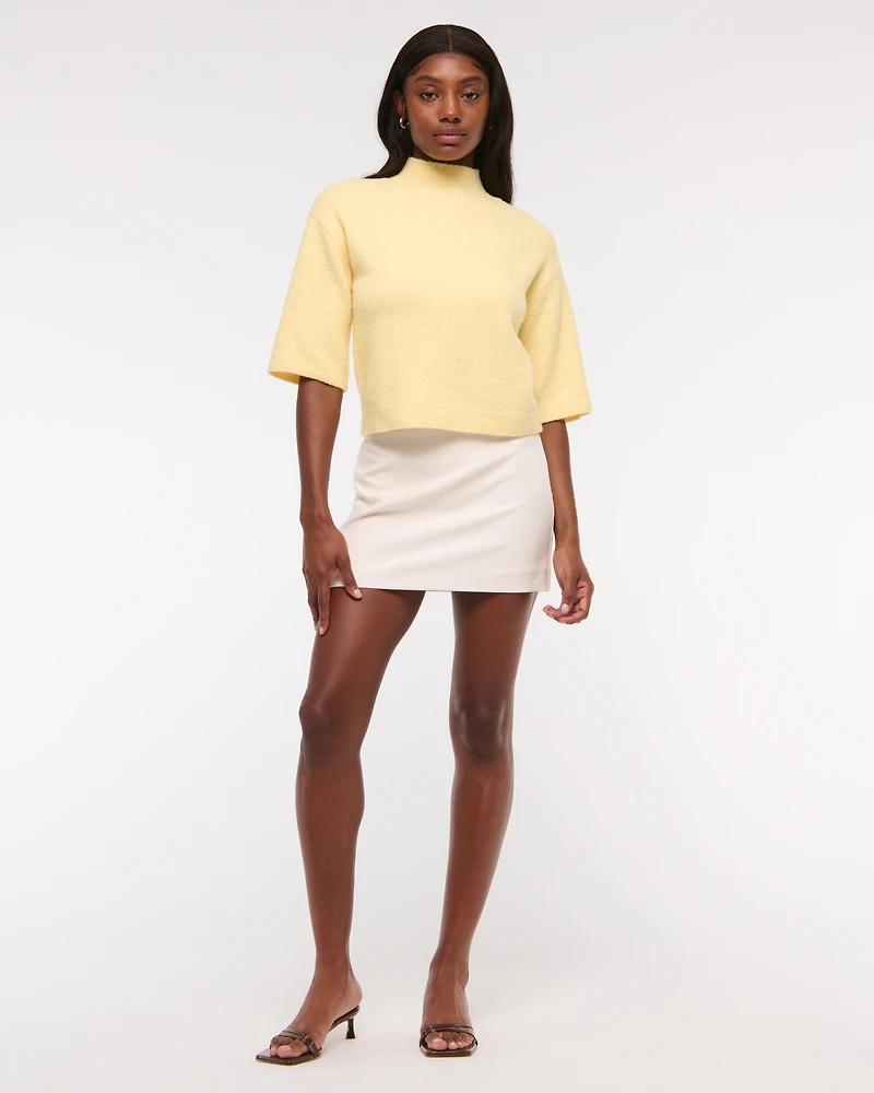 Boucle Mockneck Sweater Tee