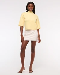 Boucle Mockneck Sweater Tee