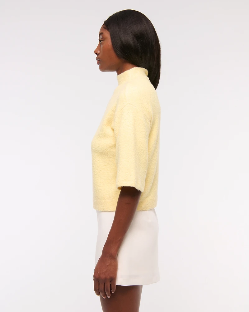 Boucle Mockneck Sweater Tee