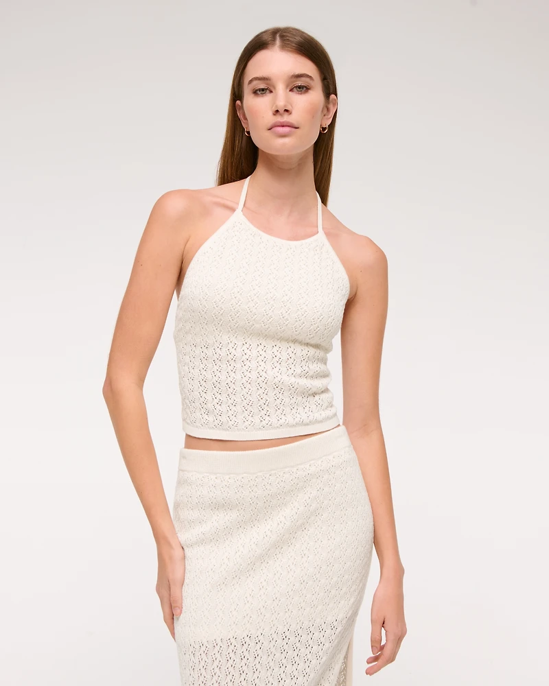 Crochet-Style Open Back Tank