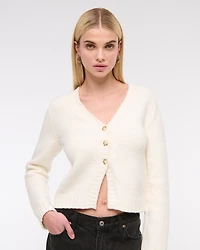 Textural Y-Neck Cardigan